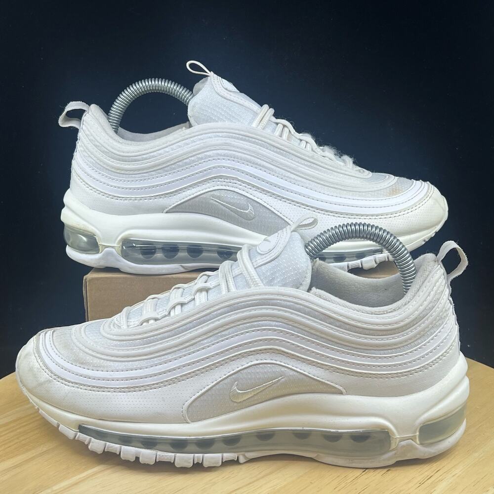 Nike Air Max 97 Triple White Shoes Sneakers GS Size 6.5Y /Womens 8 921522-104